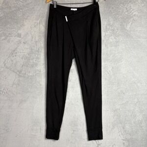 Helmut Lang Black Asymmetrical Crossover Waist Jogger‎ Pants Size Small Comfort